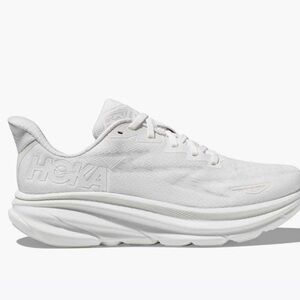 Hoka Women's Clifton 9 White Athletic Shoes